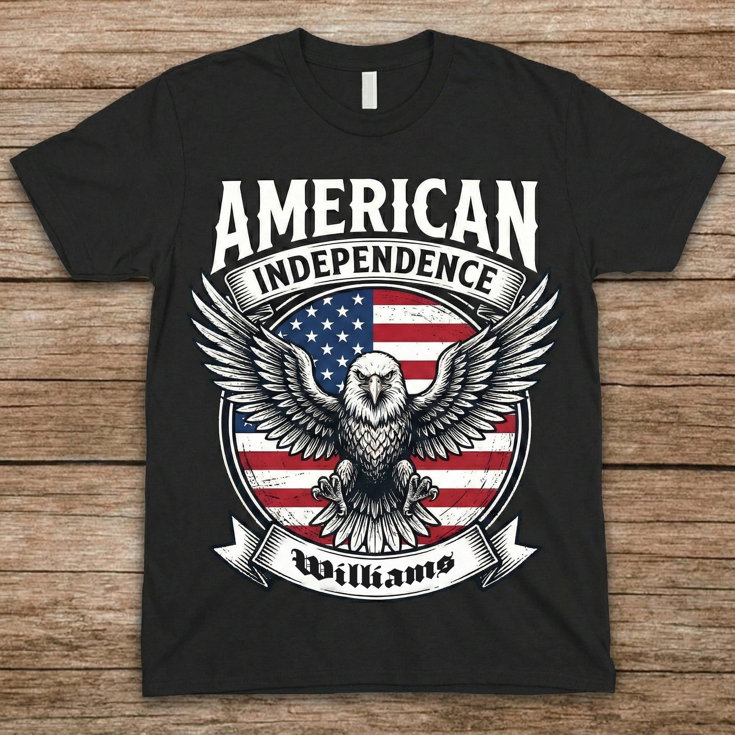 Personalized American Independence Eagle T-Shirt – USA 250 Years Anniversary 1776–2026 Patriotic Shirt