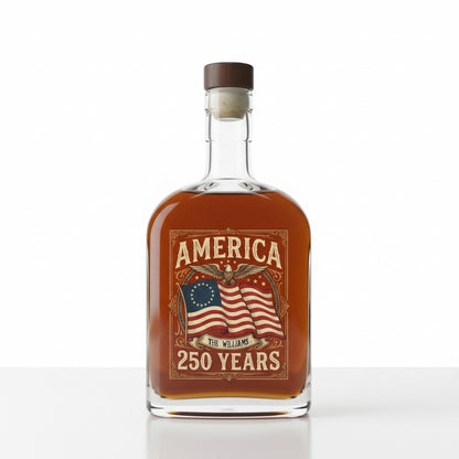 250 Years America Anniversary 250th Independence Day Whiskey Bottle
