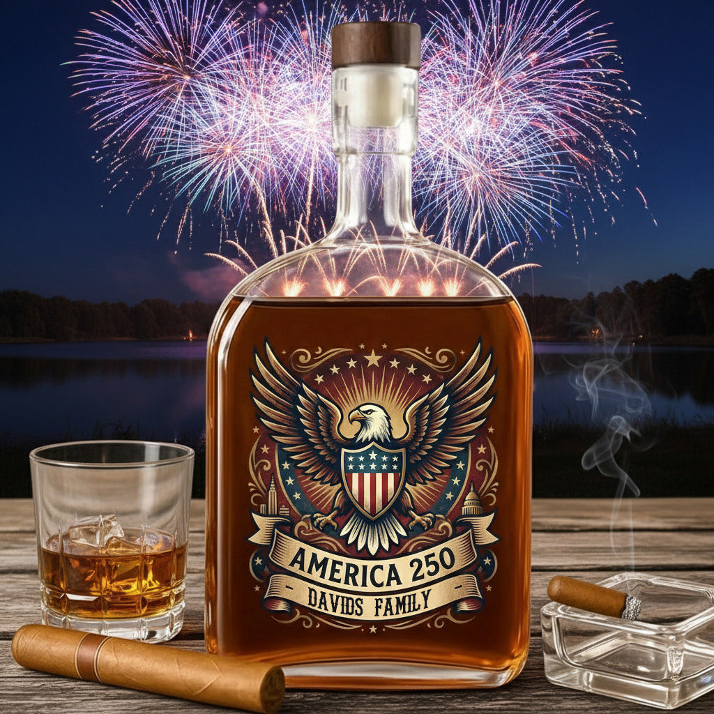 Celebrating 250 Years Freedom Whiskey Bottle