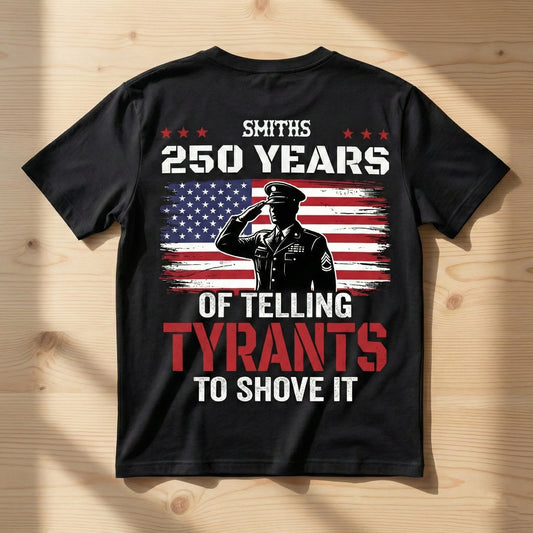 250 years USA 250th anniversary America celebration back side shirt
