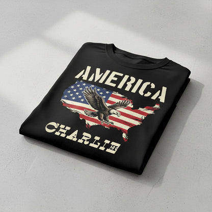 Personalized America 250 Years T-Shirt – Patriotic Eagle USA Map 1776–2026 Independence Anniversary Shirt