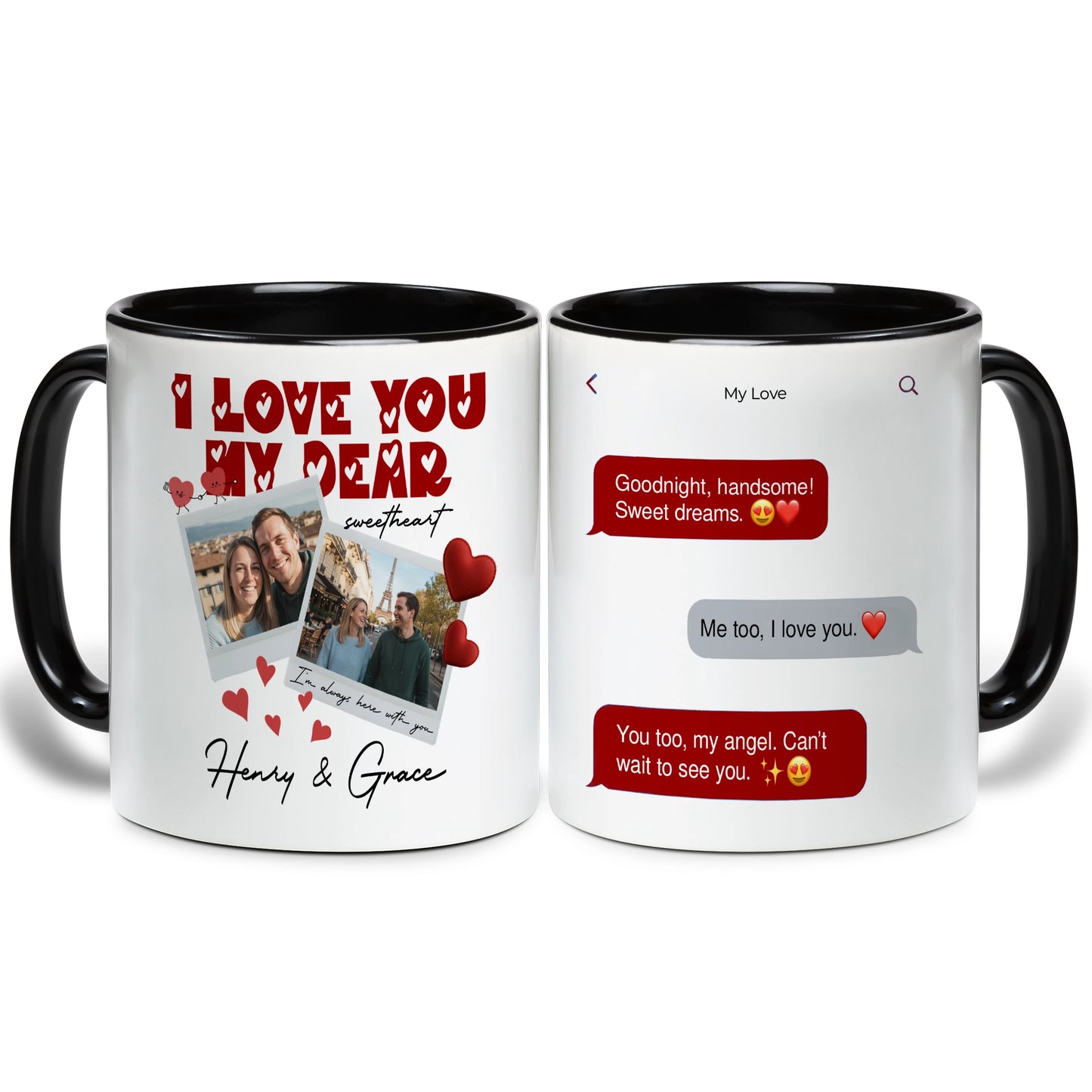 It All Started With a Message – Romantic Memory Gift for Couples – Personalized Mug