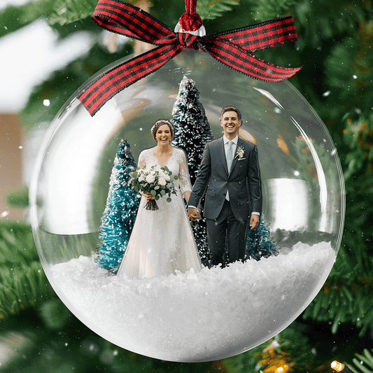 Love Bird Personalized Christmas Bauble Ornament