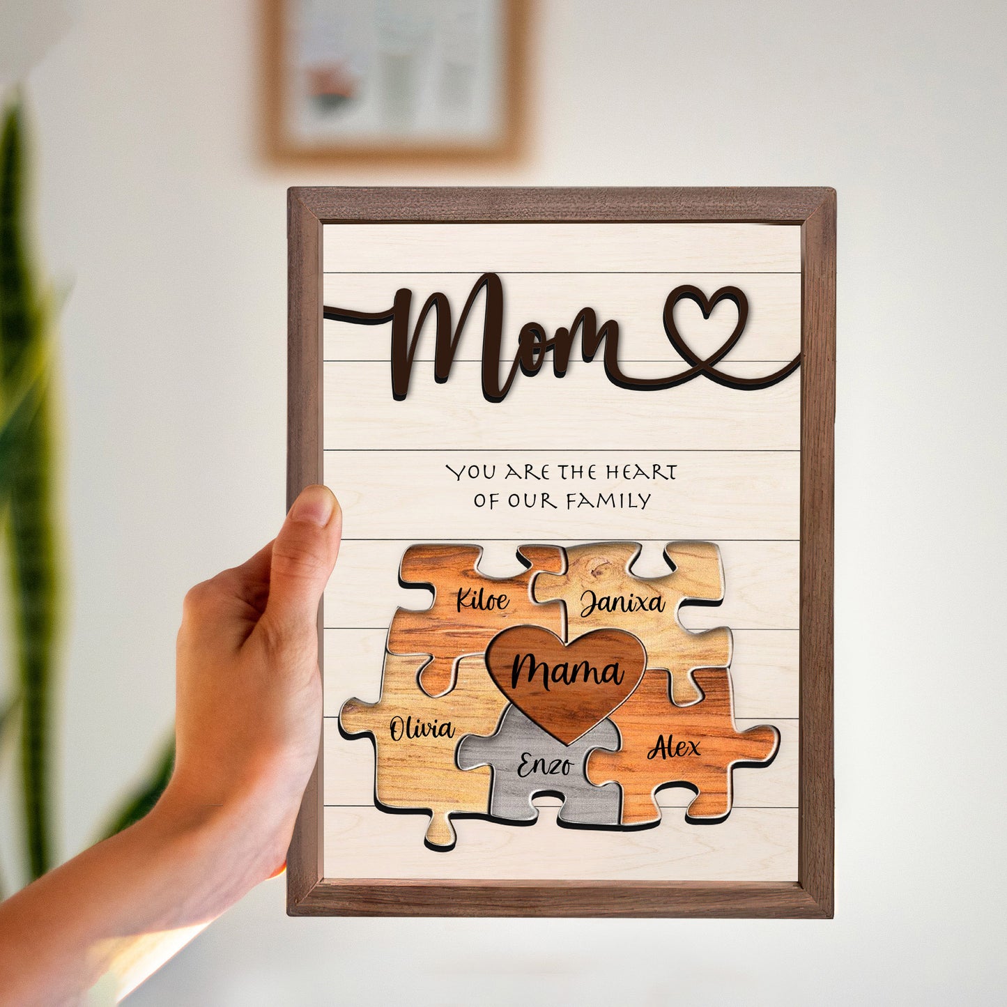 Personalized Mom Puzzle Sign – You Are the Piece That Holds Us Together