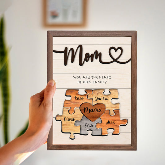 Personalized Mom Puzzle Sign - You Are the Piece That Holds Us Together