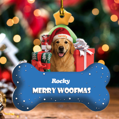 Merry Woofmas – Personalized Dog Acrylic Ornament