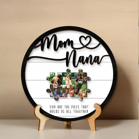 Personalized Circle Mom Sign – You Are the Heart of Our Family