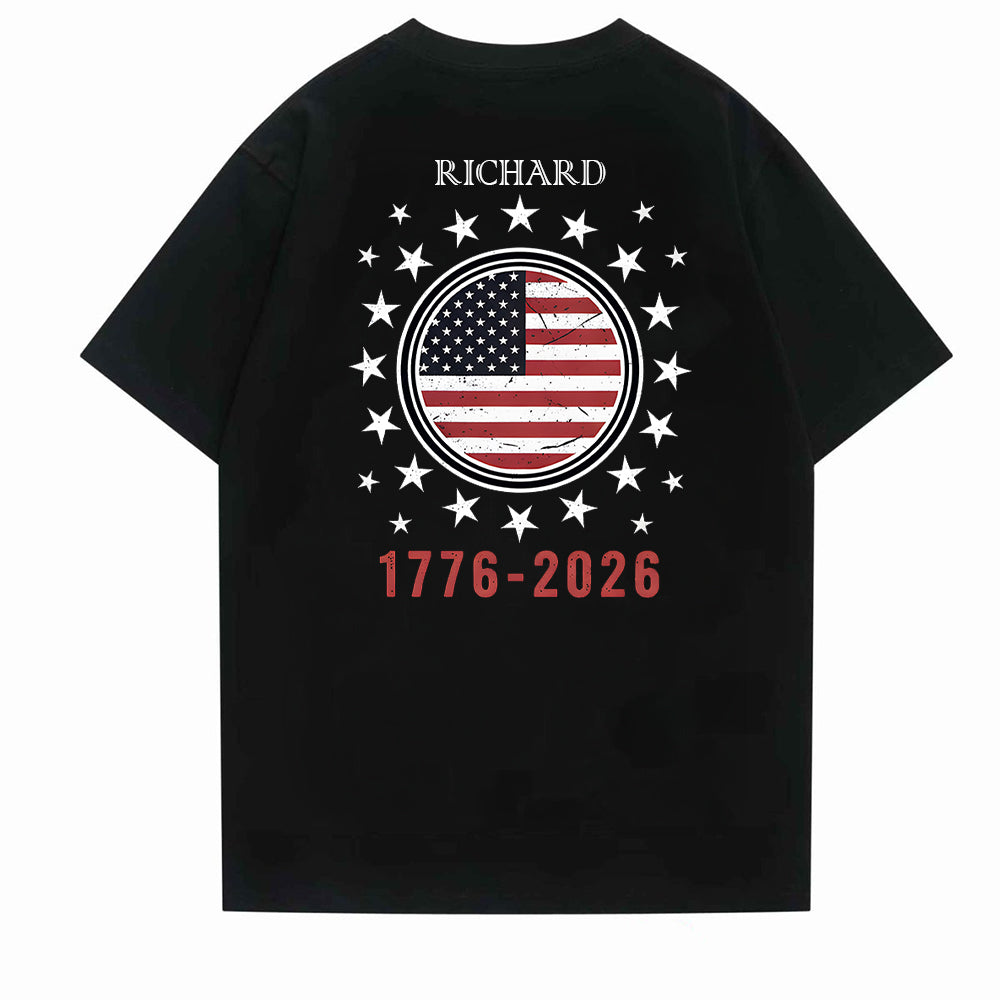 One Nation Under God Est 1776 Backside Shirt