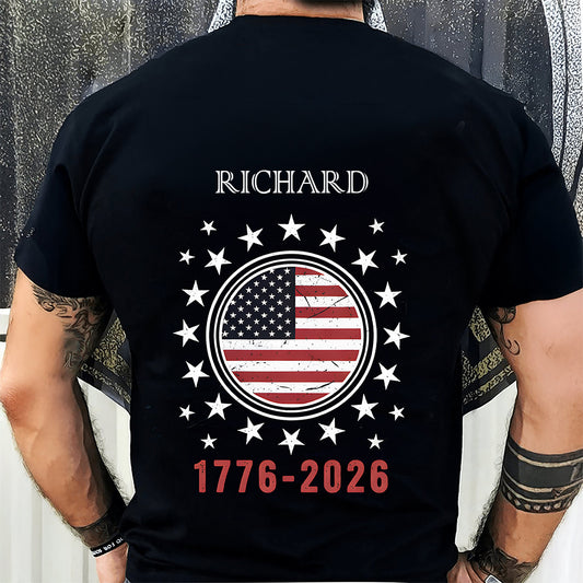 One Nation Under God Est 1776 Backside Shirt