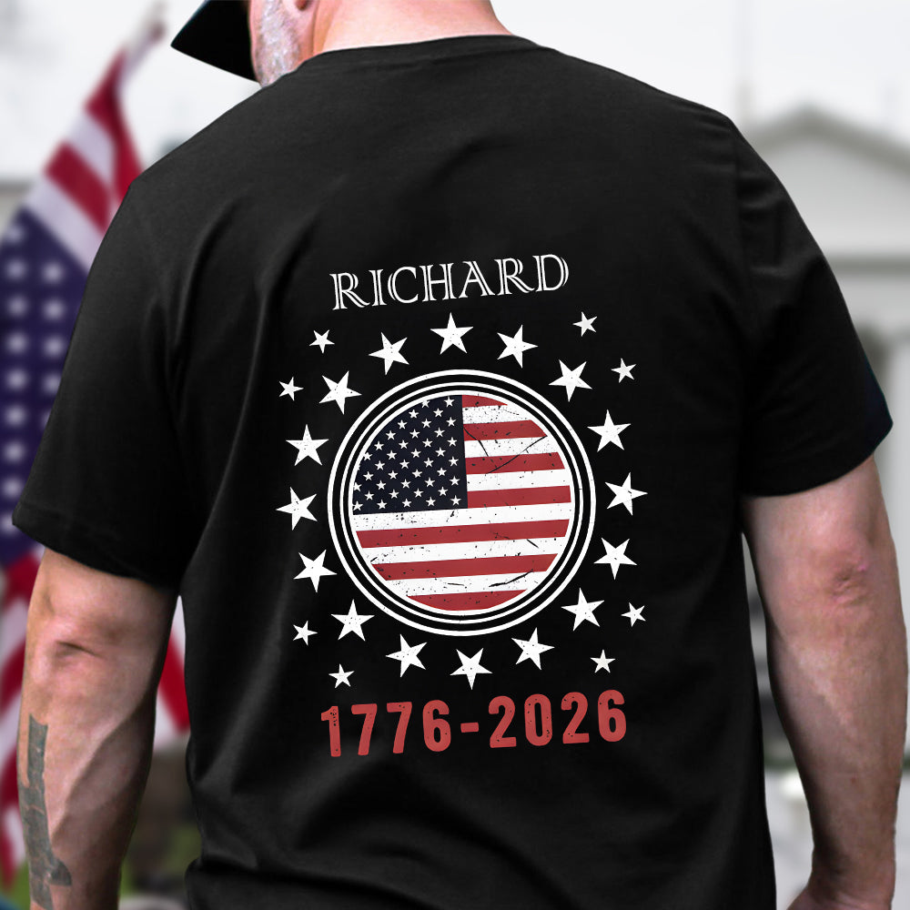 One Nation Under God Est 1776 Backside Shirt
