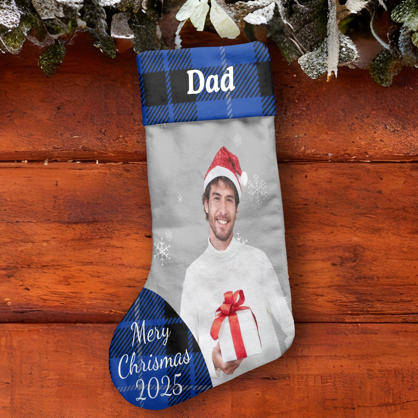 Personalized Family Photo Merry Christmas Stocking