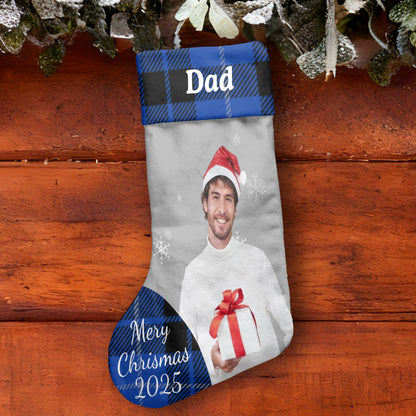 Personalized Family Photo Merry Christmas Stocking