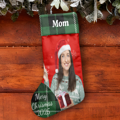 Personalized Family Photo Merry Christmas Stocking