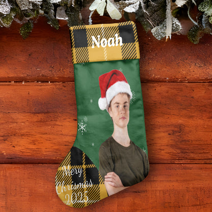 Personalized Family Photo Merry Christmas Stocking