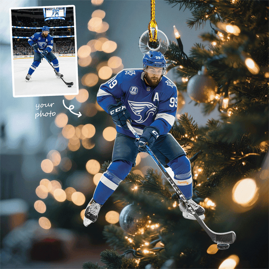 Personalized Photo Acrylic Ornament For Ice Hockey Players