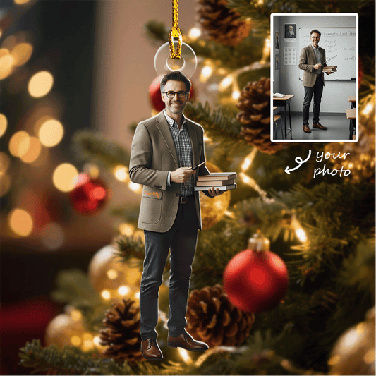 Personalized Photo Acrylic Ornament For Teachers