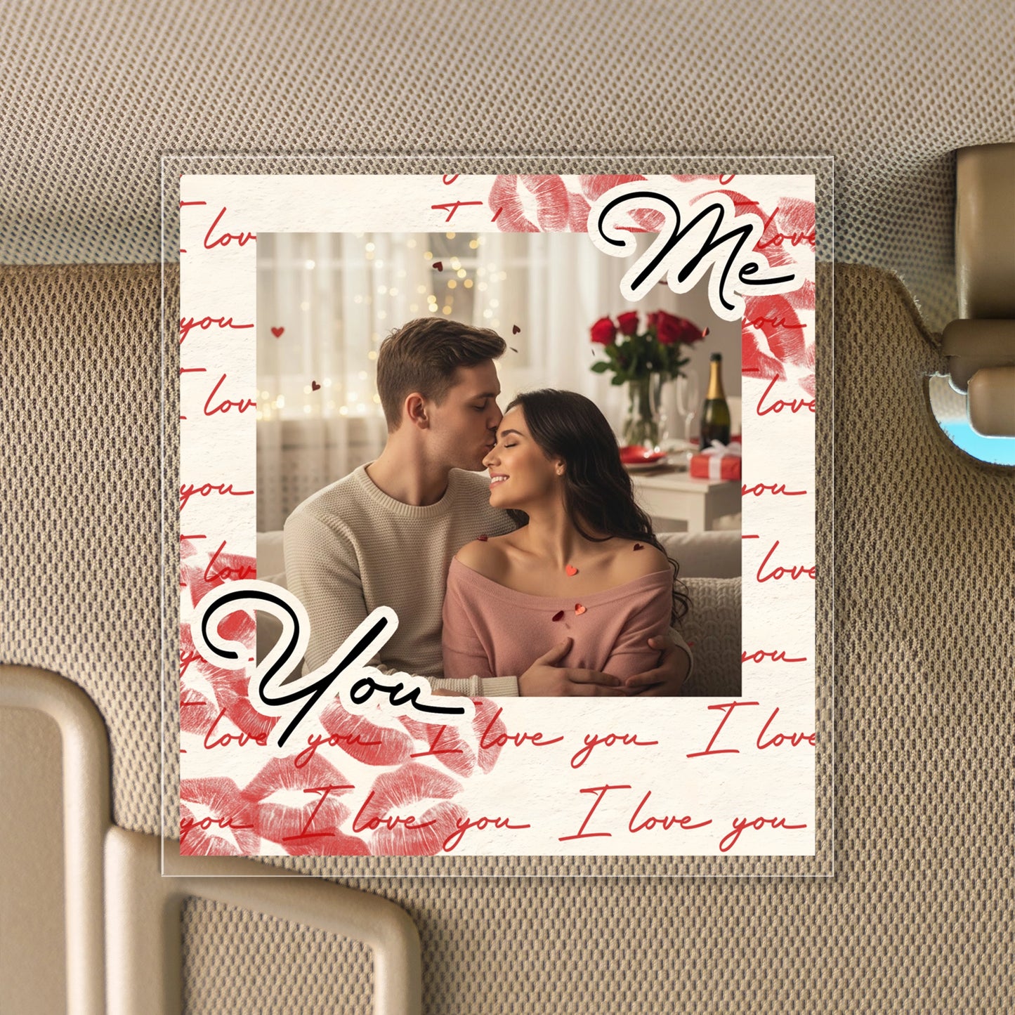 Our Little Polaroid Memory – Memory Keepsake Car Gift for Couples – Personalized Polaroid Photo Acrylic Car Clip