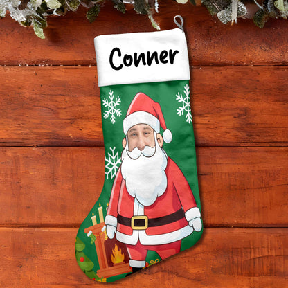 Personalized Christmas Character Face Cutout Stocking