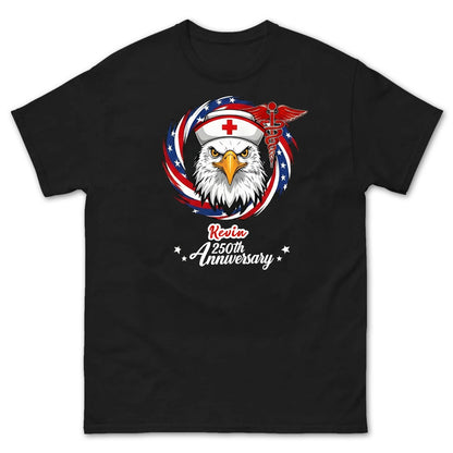 Personalized Name Proud American Nurse 250th Anniversary Shirt