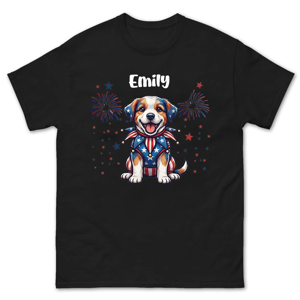 Red White Woof Personalized Shirt Gift For Dog Lover