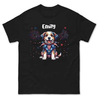 Red White Woof Personalized Shirt Gift For Dog Lover