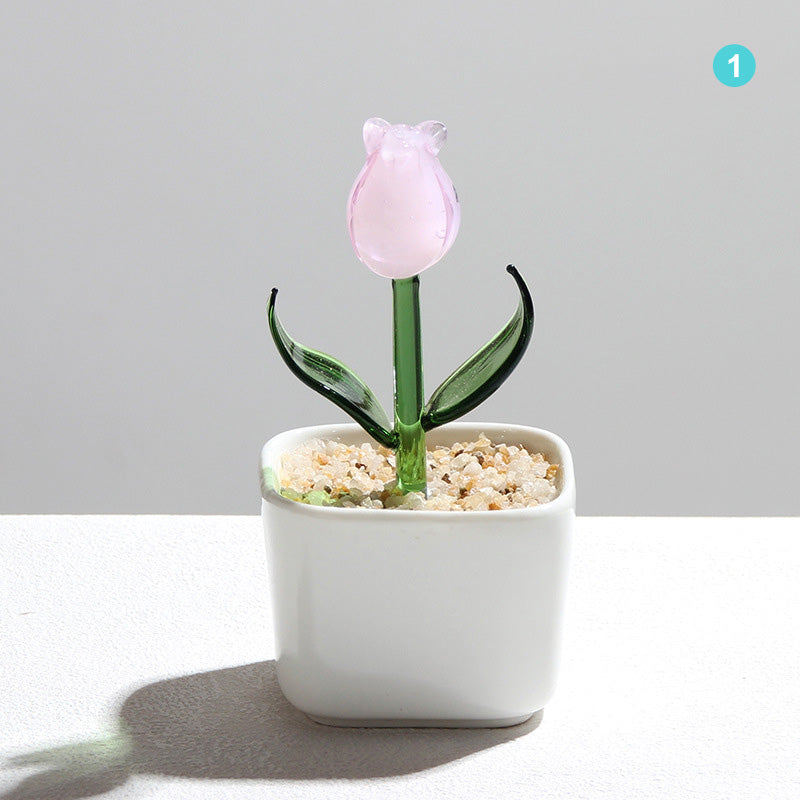 Personalized Hyacinth Glass Pot – Ocean Floral Planter Gift