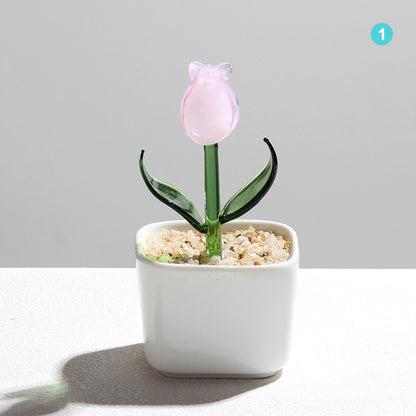 Personalized Hyacinth Glass Pot – Ocean Floral Planter Gift
