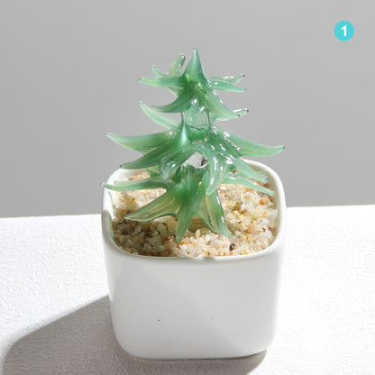 Personalized Mushroom Glass Pot – Ocean Floral Planter Gift