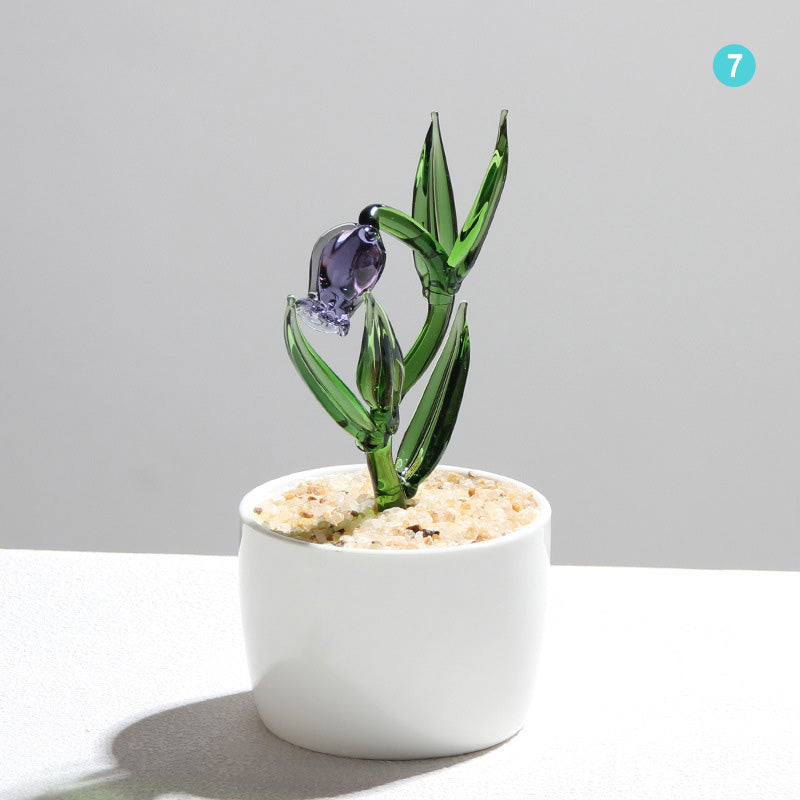 Personalized Hyacinth Glass Pot – Ocean Floral Planter Gift