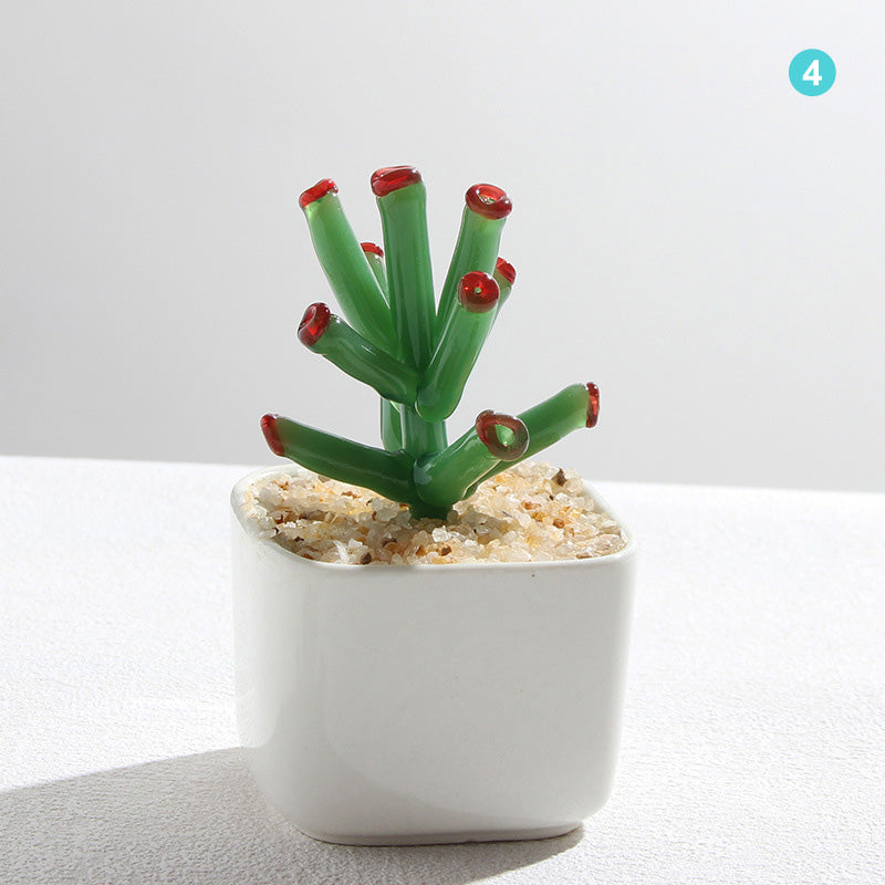 Personalized Mushroom Glass Pot – Ocean Floral Planter Gift