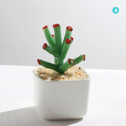 Personalized Mushroom Glass Pot – Ocean Floral Planter Gift