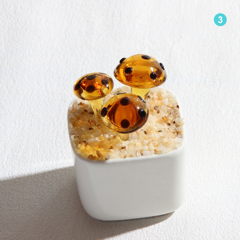 Personalized Mushroom Glass Pot – Ocean Floral Planter Gift