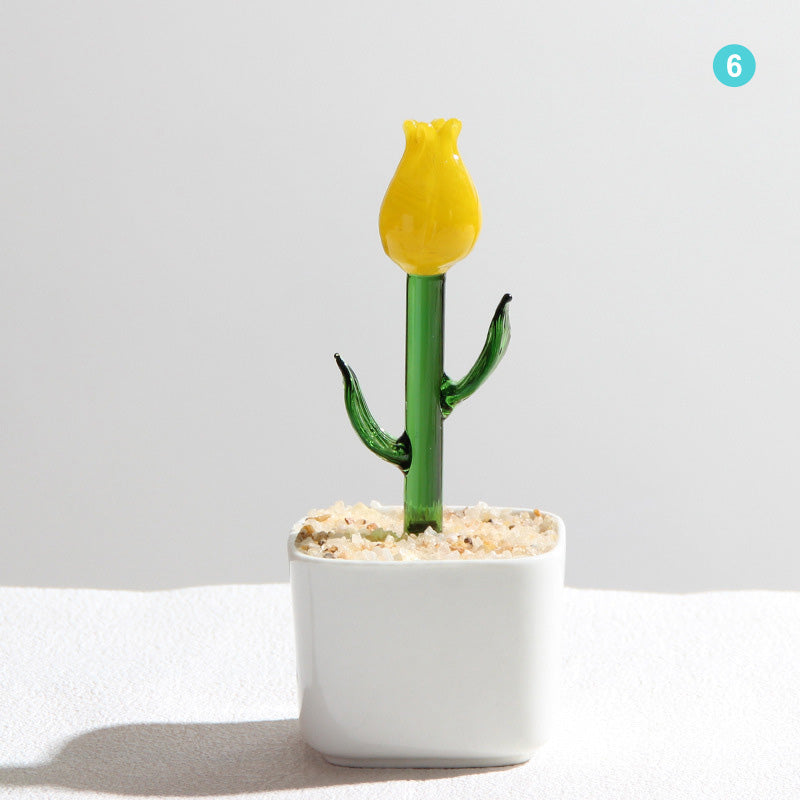 Personalized Hyacinth Glass Pot – Ocean Floral Planter Gift