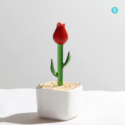 Personalized Hyacinth Glass Pot – Ocean Floral Planter Gift