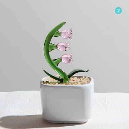 Personalized Hyacinth Glass Pot – Ocean Floral Planter Gift
