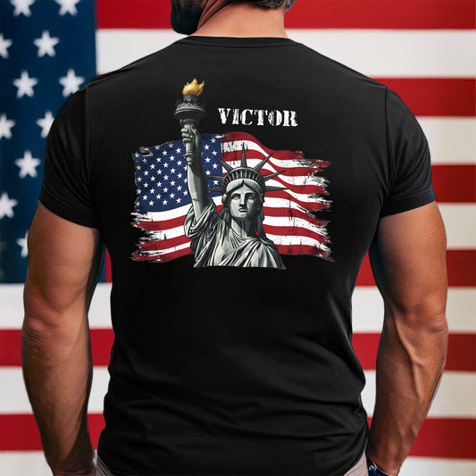 USA 250 Strong Flag American States Patriotic Back Side Shirt