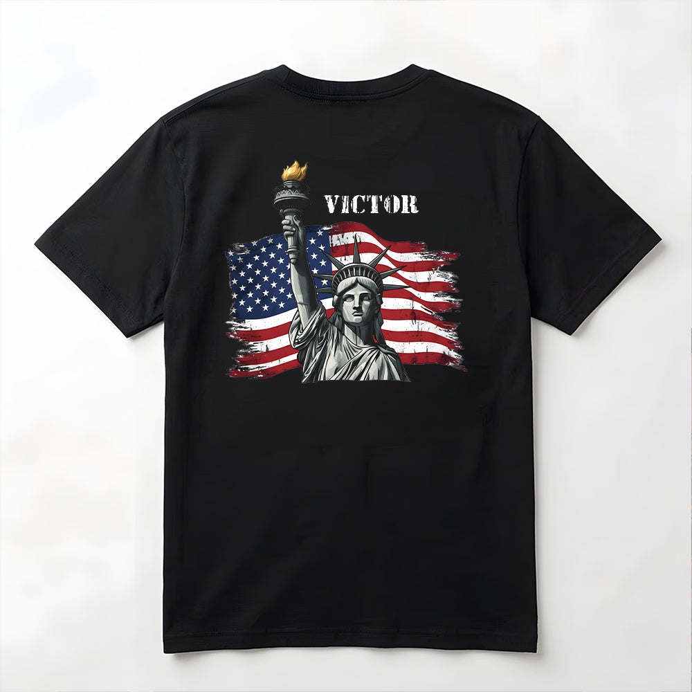 USA 250 Strong Flag American States Patriotic Back Side Shirt