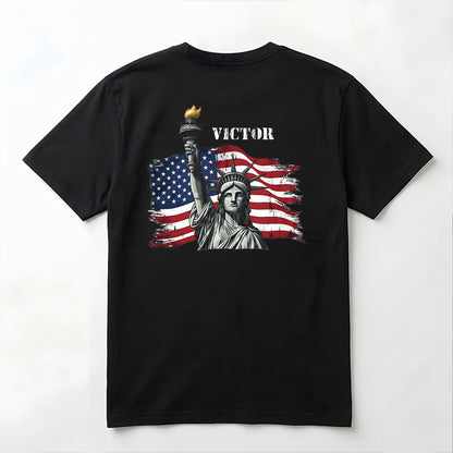 USA 250 Strong Flag American States Patriotic Back Side Shirt