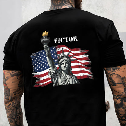 USA 250 Strong Flag American States Patriotic Back Side Shirt