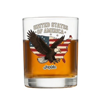 United We Stand 250th Anniversary USA Veteran Whiskey Glass