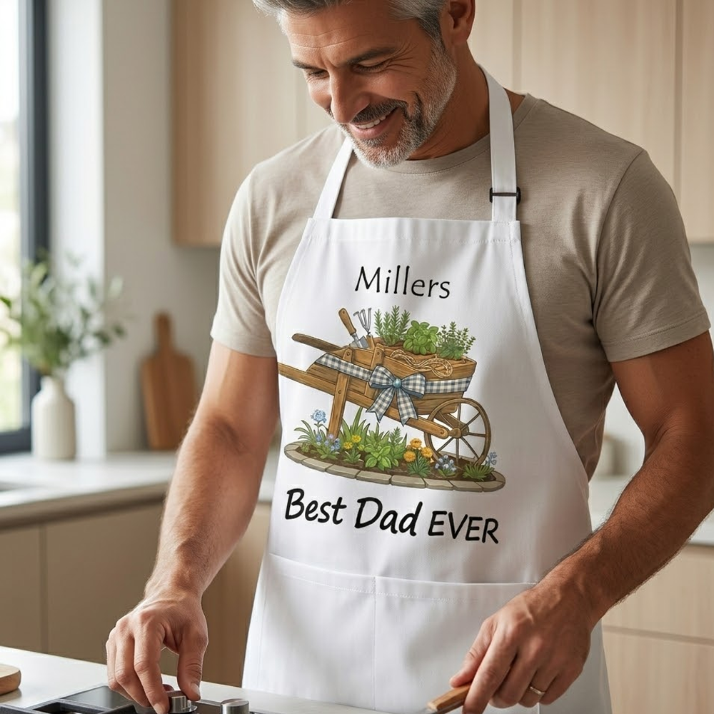 Best Dad Ever Apron – Funny Cooking & BBQ Gift for Dad