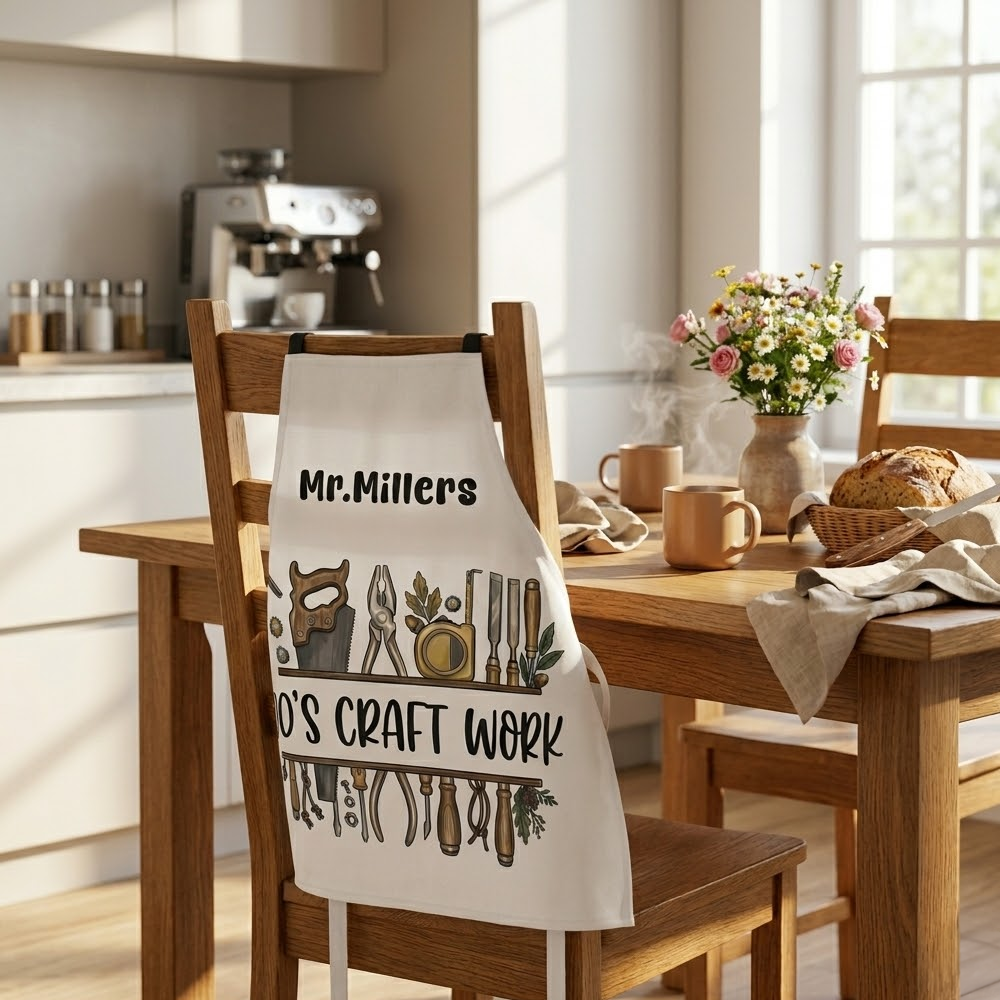 Dad’s Craft Work Apron – Funny DIY Workshop & Woodworking Gift for Dad