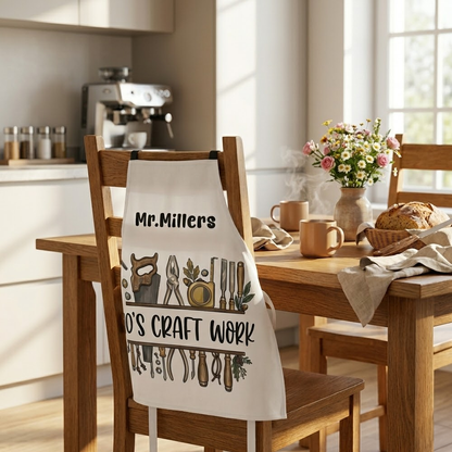 Dad’s Craft Work Apron – Funny DIY Workshop & Woodworking Gift for Dad