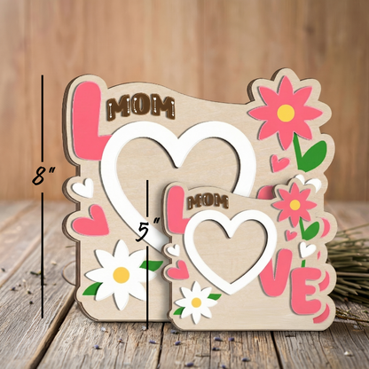 Personalized 3D Mother’s Day Photo Frame Bundle Custom Wooden Wall Frame