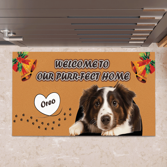 WELCOME TO OUR PURR-FECT HOME - Personalized Decorative Mat