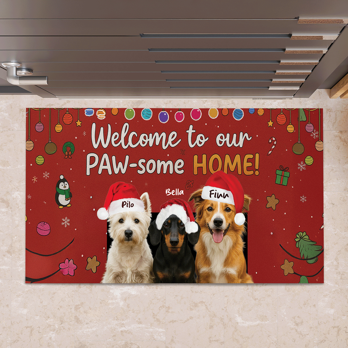 Welcome To Our Paw-Some Home! - Personalized Doormat