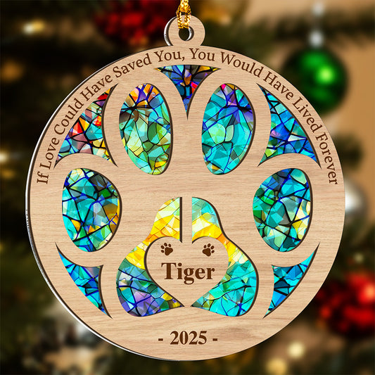 You Would Have Lived Forever - Custom Wood and Hologram Acrylic Memorial Ornament