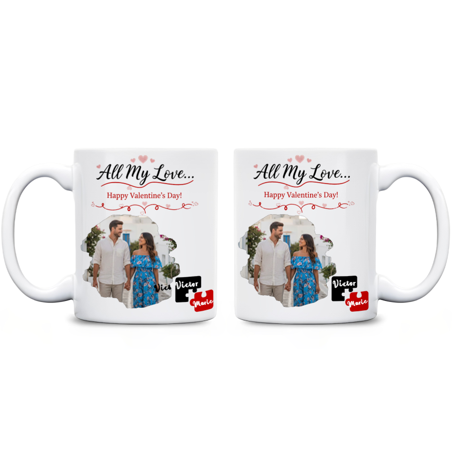 You're My Missing Piece Gift For Couples Personalized Mug