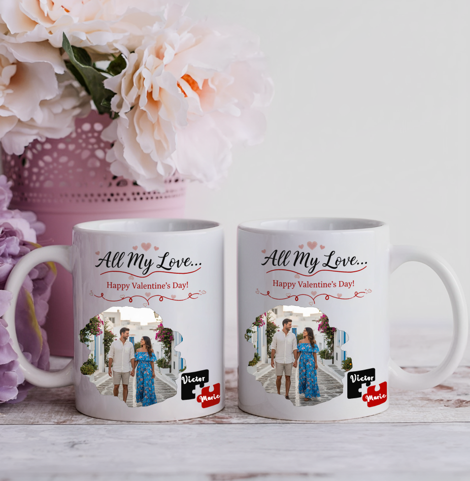You're My Missing Piece Gift For Couples Personalized Mug