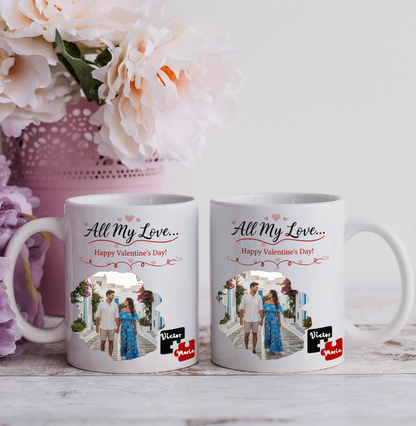 You're My Missing Piece Gift For Couples Personalized Mug